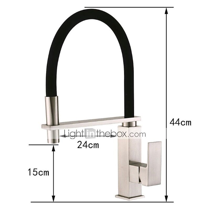 Kitchen Faucet - Single Handle One Hole Electroplated Pull-Out / ­Pull-Down / Tall / ­High Arc Centerset Contemporary Kitchen Taps4
