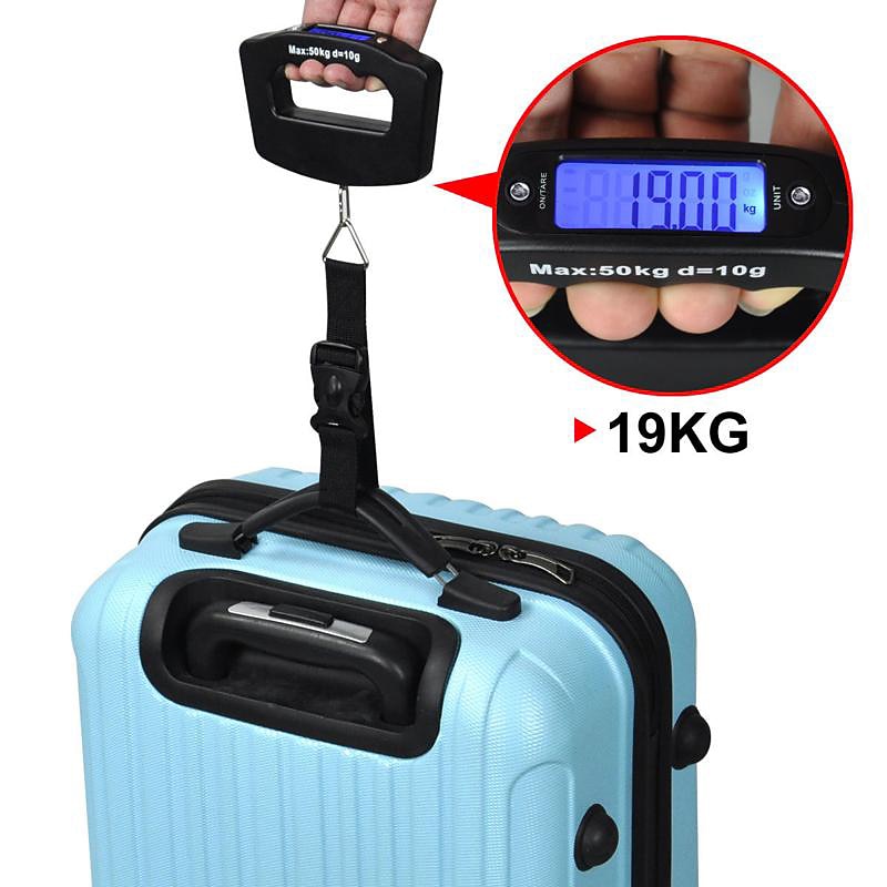 50kg/10g Digital Luggage Scale Electronic Portable Suitcase Travel Weighs With Backlight Electronic Travel Hanging Scales Strap / Hook Optional3