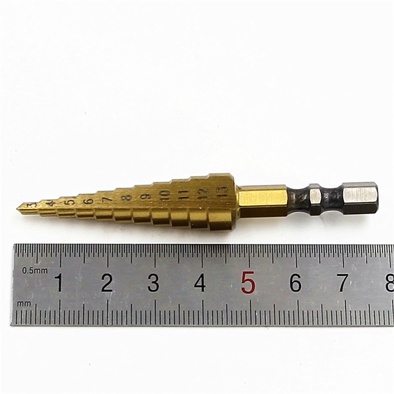 3-13mm Step Drill Bit Titanium Anti-Wear Wall punching / Steel drilling3