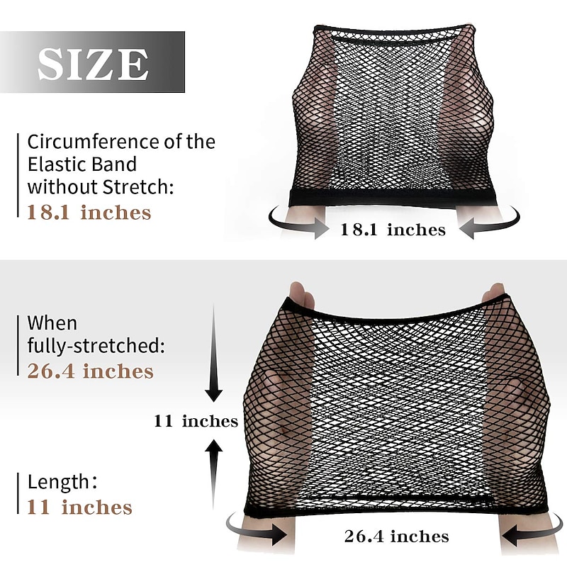 Black Mesh Wig Caps for Long Hair 2 Pack2