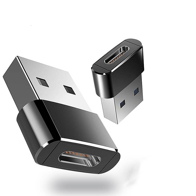 USB-C Female to USB Male Adapter Type-C to USB Charger Connector for iPhone 12 13 Pro Max SE Airpods iPad Air Samsung Galaxy S22 S21 Note 20 A71 A72