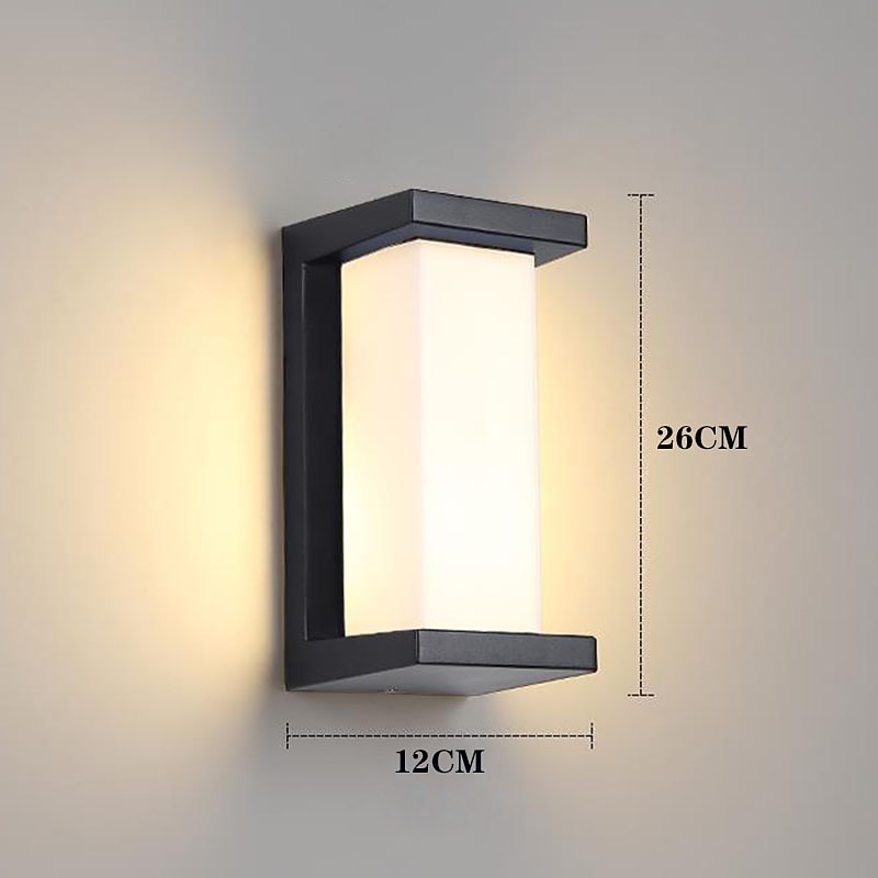 Modern Outdoor Wall Light LED Waterproof Courtyard Hallway Stair Light Acrylic Wall Lights 220-240V 10 W3