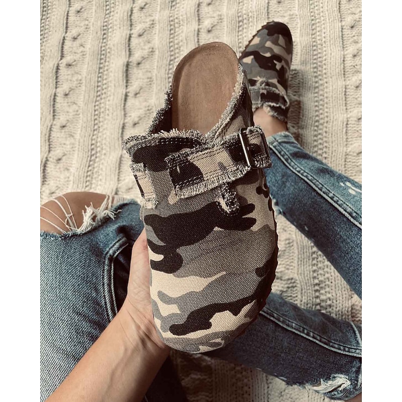 Women's Leopard and Cow Print Slip-On Clogs with Adjustable Buckle and Cork Sole - Casual and Stylish Shoes for Everyday Wear3