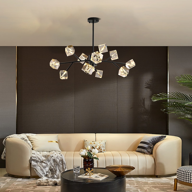 102 cm Unique Design Chandelier LED Crystal Nordic Style Modern Living Room Dining Room Bedroom 110-120V