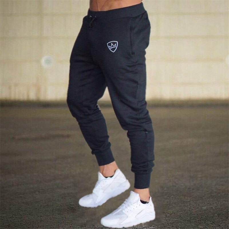 Men's Sweatpants Joggers Trousers Track Pants Drawstring Elastic Waist Geometric Pattern Sports Outdoor Athleisure ArmyGreen Black3