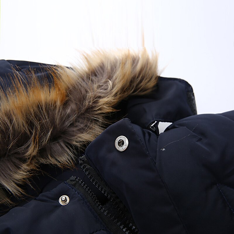 Boys' 3D Kids Puffer Jacket Plain Down Coat Jacket Puffer Jacket Long Sleeve Winter Basic Kids Daily4