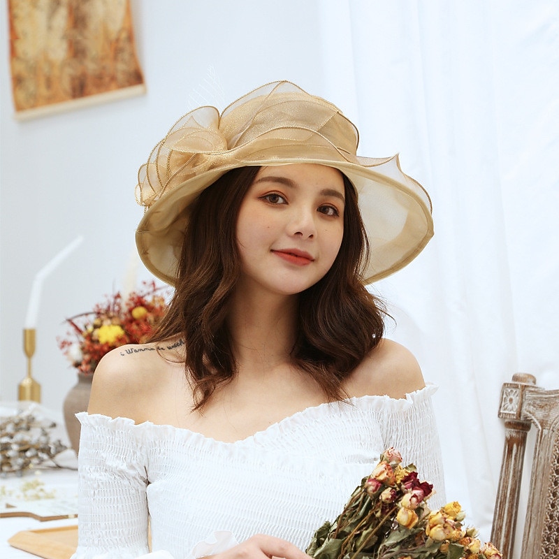 Women's Hat Sun Hat Portable Sun Protection Comfort Outdoor Dailywear Holiday Pure Color Floral Floral4