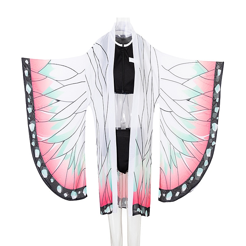 Kochou Shinobu Anime Outfits Masquerade Swimwear Bikini Top Cloak Shorts For Men's Adults'