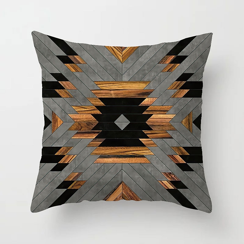 Cushion Cover 1PC Faux Linen Soft Decorative Square Throw Pillow Cover Cushion Case Pillowcase for Sofa Bedroom 45 x 45 cm (18 x 18 Inch) Superior Quality Mashine Washable Pack of 1 8