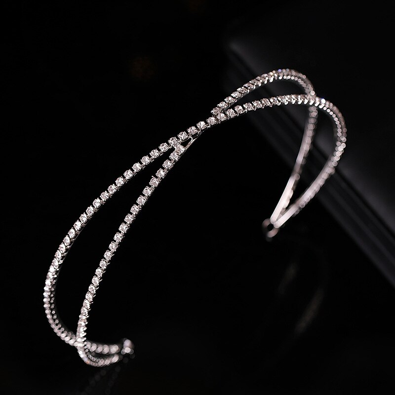 Crown Tiaras Headbands Headpiece Rhinestone Alloy Wedding Party / Evening Retro Sweet With Crystal / Rhinestone Split Joint Headpiece Headwear3