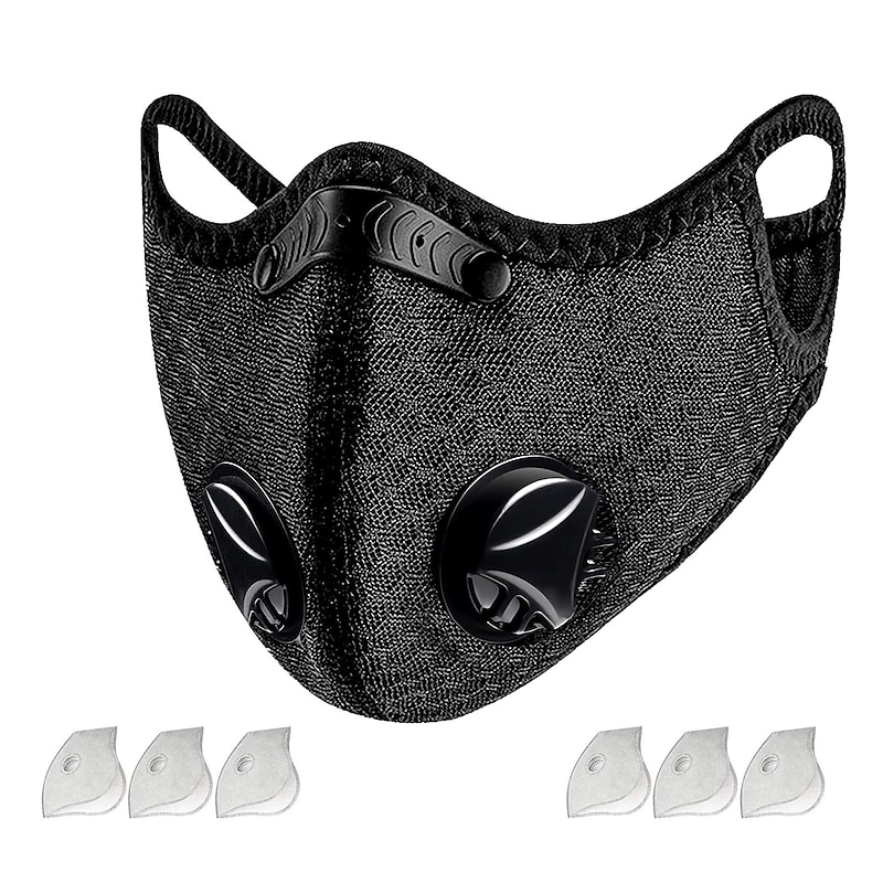 Breathable Face Mask with Valves Ventilated  Sports Elevation Mask Soft Comfortable Bike / Cycling Red for Unisex Adults' Cycling Bike  Bicycle Solid Color 1pc for Men Women Workout Exercise Training2