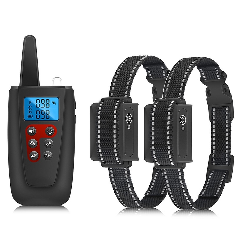 No Shock Dog Training Collar 3300ft Range Beep Vibrating Pet Trainer IPX7 Waterproof Rechargeable Pet Training Collar No Prongs Sound and Vibration Collar3
