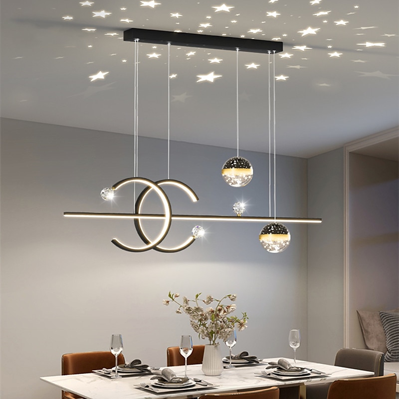 LED Pendant Light Modern Luxury Dining Room Projection Lamp Creative Personality Starry Sky Bar Chandelier