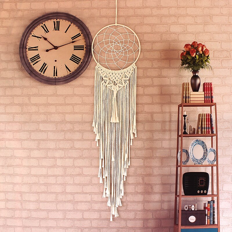 Dream Catcher Handmade Birthday Gift Feather Hook Flower Wind Chimes Ornament Wall Hanging Decor Art Boho Style4