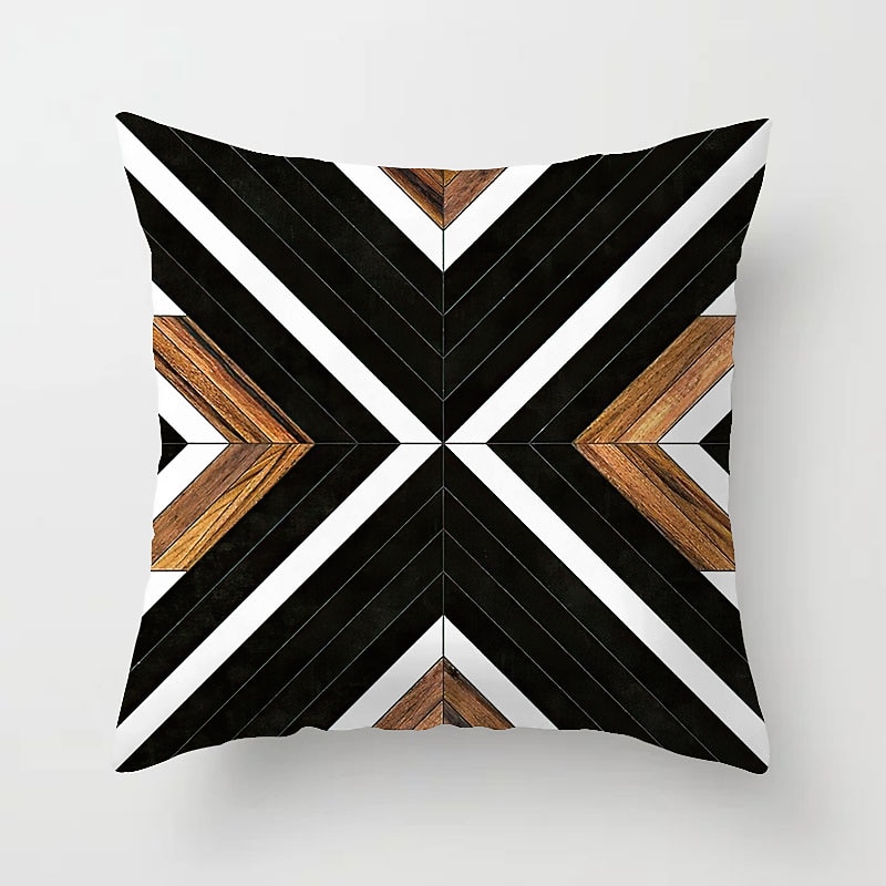 Cushion Cover 1PC Faux Linen Soft Decorative Square Throw Pillow Cover Cushion Case Pillowcase for Sofa Bedroom 45 x 45 cm (18 x 18 Inch) Superior Quality Mashine Washable Pack of 1 7