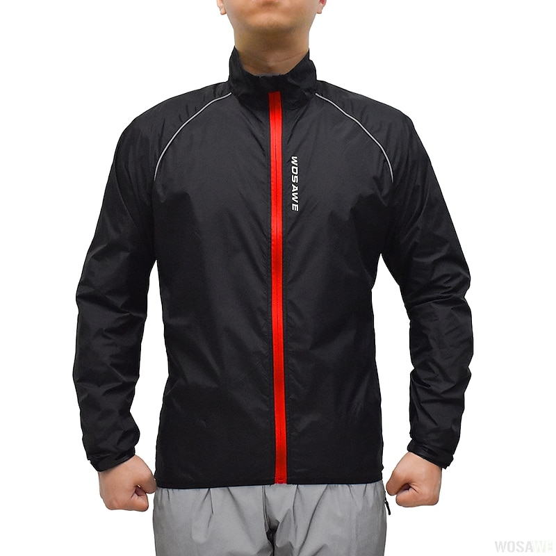 WOSAWE Men's Windbreaker Cycling Jersey Cycling Jacket High Visibility Waterproof Windproof Cycling Bike Jacket Windbreaker Mountain Bike MTB Road Bike Cycling City Bike Cycling Navy Green Black Bike4