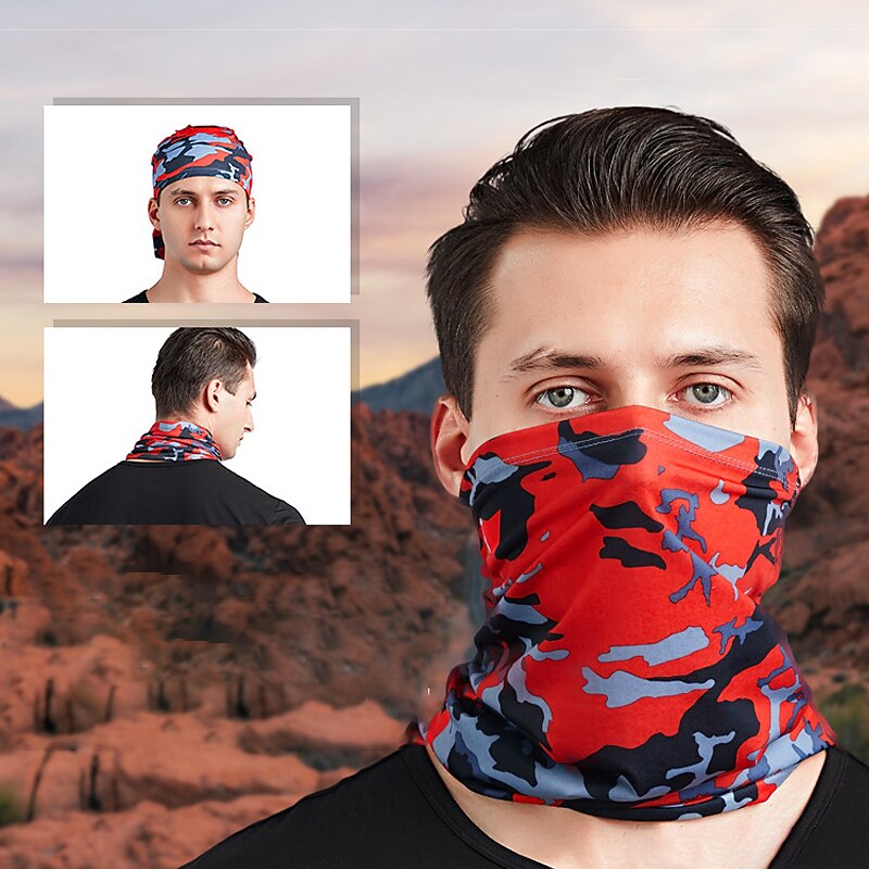 Neck Gaiter Cloth Face Masks Neck Cover Scarf Headwear Bandana Balaclava Sunscreen Reusable Breathable Quick Dry Dust Proof Bike / Cycling Spandex Polyester Summer for Men's Women's Outdoor 1 PC2