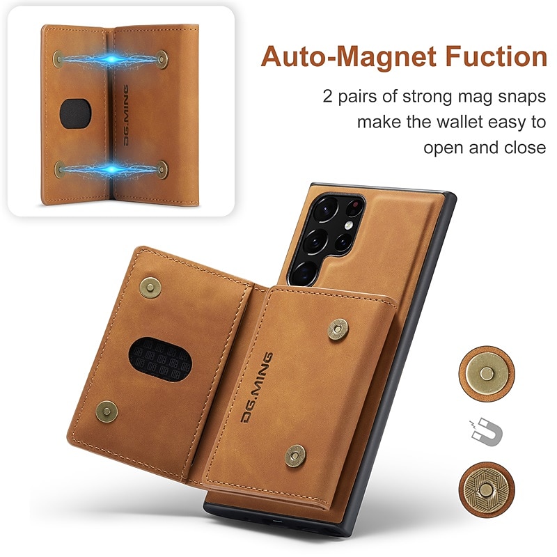 Phone Case For Samsung Galaxy S25 S24 S23 S22 Plus  Ultra S23 FE A55 5G A35 5G A15 A14 A34 Wallet Case Wallet Magnetic Full Body Protective PU Leather4