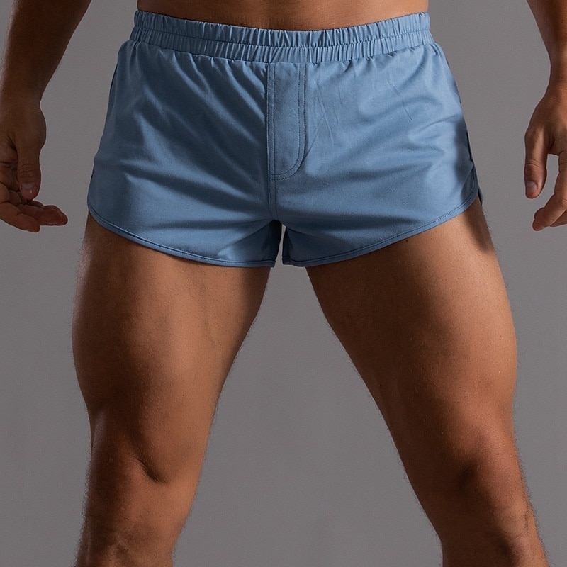 Men's Swim Trunks Swim Shorts Board Shorts 3 inch Shorts Short Shorts Elastic Waist Solid Color Comfort Breathable Short Sports Outdoor Daily Bathing Stylish Casual / Sporty Black Blue Micro-elastic4