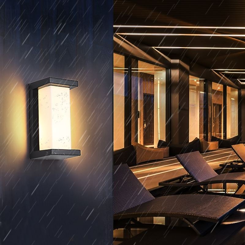 Modern Outdoor Wall Light LED Waterproof Courtyard Hallway Stair Light Acrylic Wall Lights 220-240V 10 W2