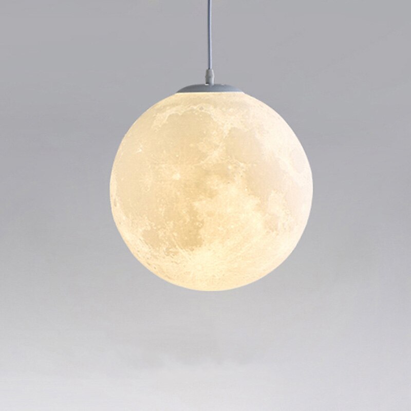 30/35cm 3D Printing Pendant Light LED Globe Design Moon Artistic Style Home Deco. Creative Hanging Light