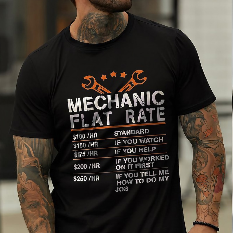 Men's Letter T Shirt Casual Style Cotton Short Sleeve Graphic Shirt Black Dark Blue Dark Gray Comfortable Tee Vacation Casual Fashion Designer Clothing