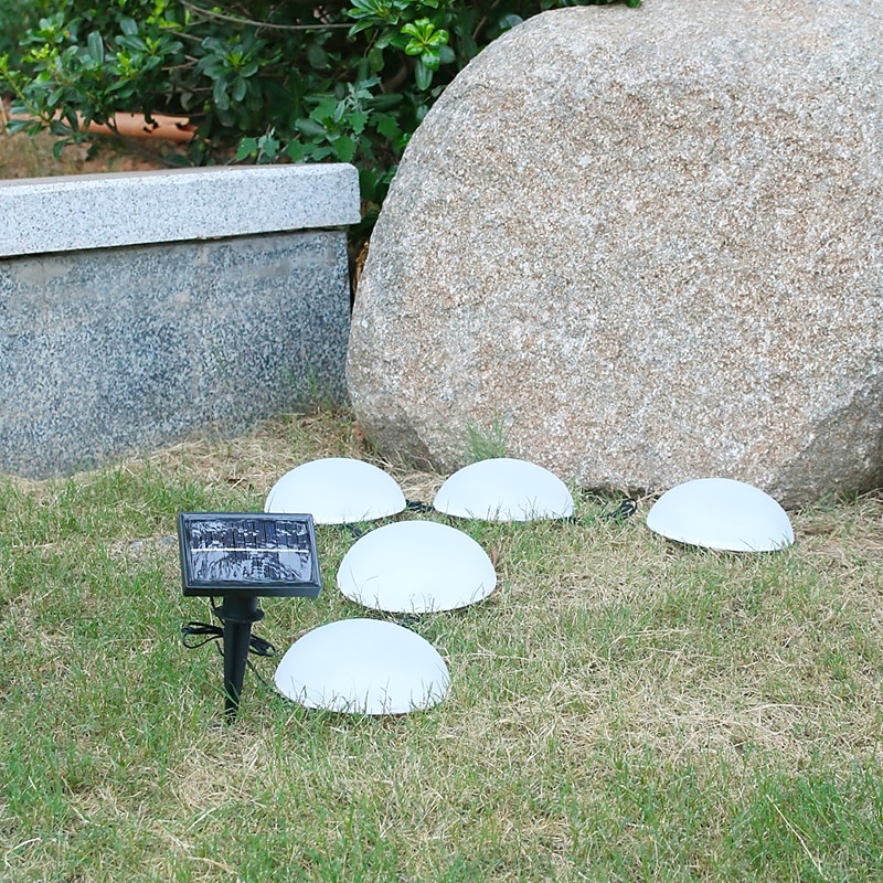 Solar Powered Outdoor Ground Light Five Hemisphere Solar Garden Light Outdoor String Lamp for Lawn Yard Pathways Pool Patio3