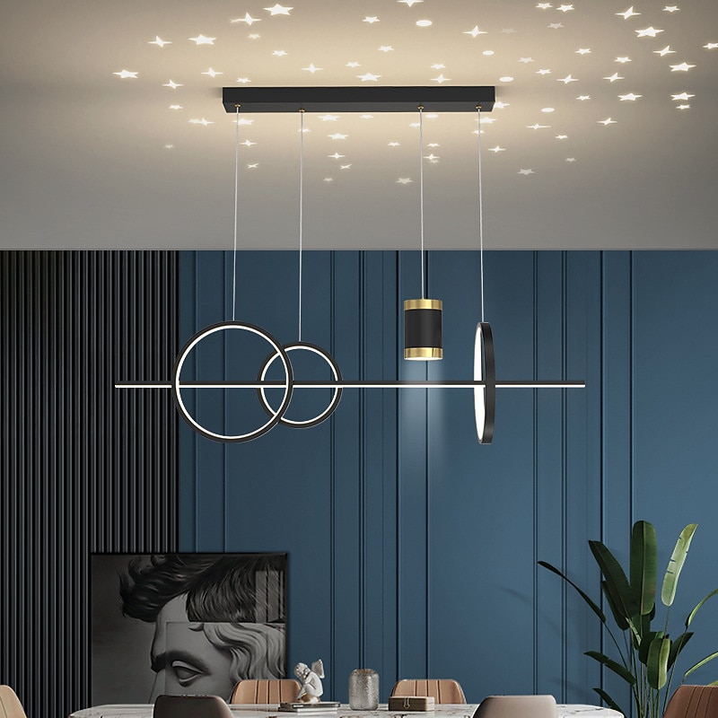 LED Pendant Light Simple Modern Chandelier Designer Projection Star Moon Light Restaurant Table Bar2