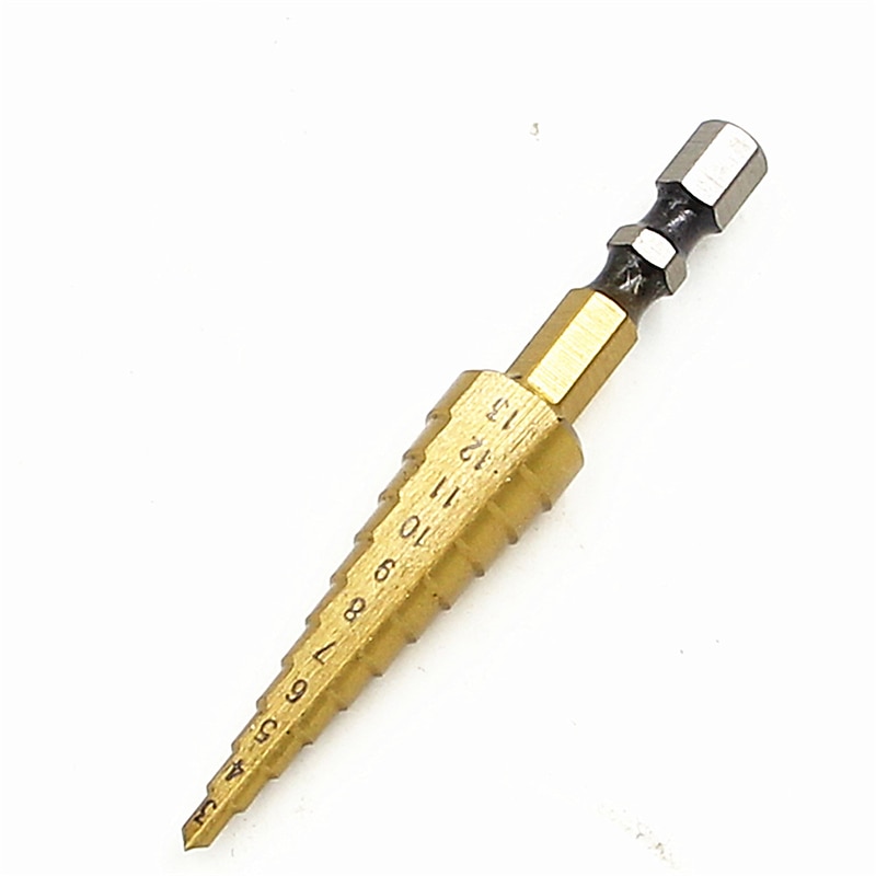 3-13mm Step Drill Bit Titanium Anti-Wear Wall punching / Steel drilling2