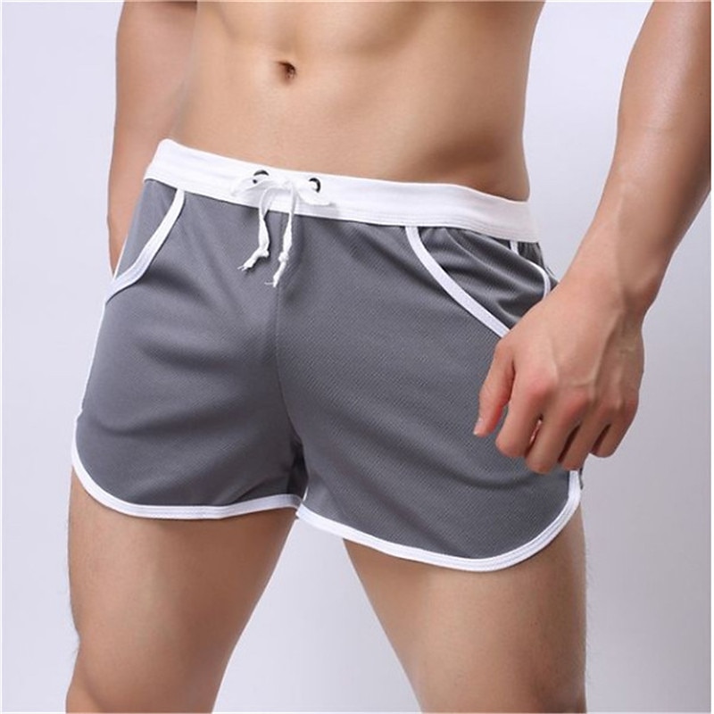 Men's Swim Shorts Swim Trunks Board Shorts 3 inch Shorts Elastic Waist Color Block Comfort Breathable Short Sports Outdoor Daily Bathing Stylish Casual / Sporty Black Royal Blue Micro-elastic2