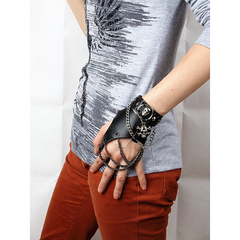 Punk & Gothic Medieval Steampunk Masquerade Accesories Set Plague Doctor Novelty Fancy Dress Men's Women's Halloween Carnival Party Club Teen Adults' 1 Bracelet All Seasons4