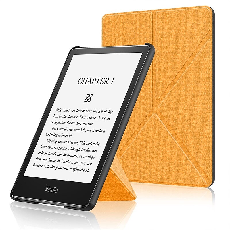 Tablet Case Cover For Amazon Kindle Paperwhite 6.8'' 11th Paperwhite 6'' 10th Kindle Oasis 7.0-in Kindle 6.0-in 2021 2020 with Stand Holder Smart Auto Wake / Sleep Dustproof Solid Colored Canvas