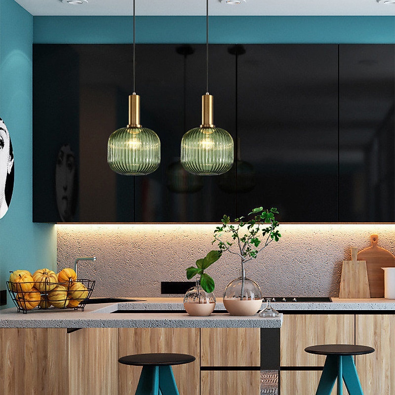 13 cm LED Pendant Light Island Light Glass Metal Electroplated Modern Nordic Style 85-265V2