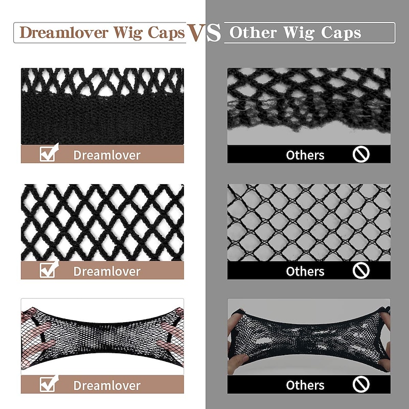 Black Mesh Wig Caps for Long Hair 2 Pack3