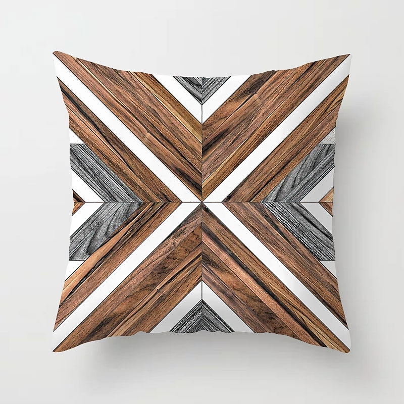 Cushion Cover 1PC Faux Linen Soft Decorative Square Throw Pillow Cover Cushion Case Pillowcase for Sofa Bedroom 45 x 45 cm (18 x 18 Inch) Superior Quality Mashine Washable Pack of 1 10