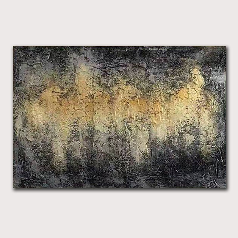 Abstract Oil Painting Canvas Wall Art Black Yellow  Abstract Decoration for Home Decor Rolled Frameless Unstretched3
