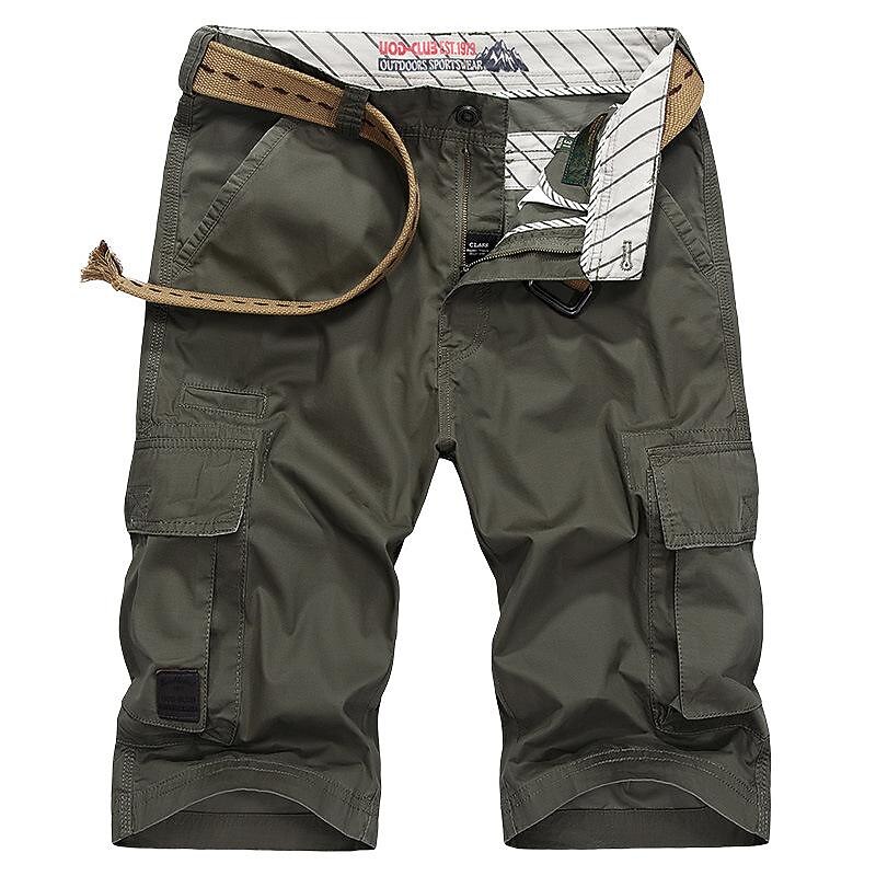 Men's Cargo Shorts Work Pants Hiking Shorts Summer Spring Outdoor Lightweight Soft Comfortable Breathable Bottoms Wine Red Bean Green Fishing Climbing Beach 30 31 32 33 344