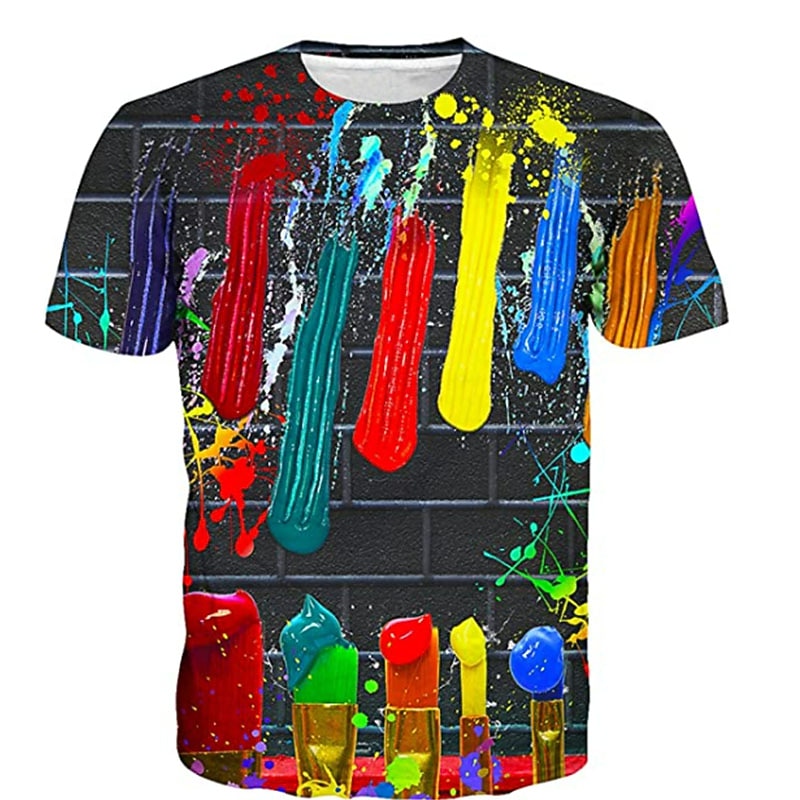 Boys' 3D Color Block T shirt Short Sleeve 3D Print Summer Spring Active Sports Fashion Kids 3-12 Years Outdoor Daily Indoor Regular Fit2