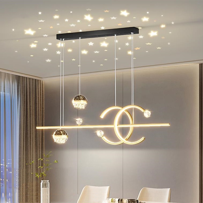 LED Pendant Light Modern Luxury Dining Room Projection Lamp Creative Personality Starry Sky Bar Chandelier2