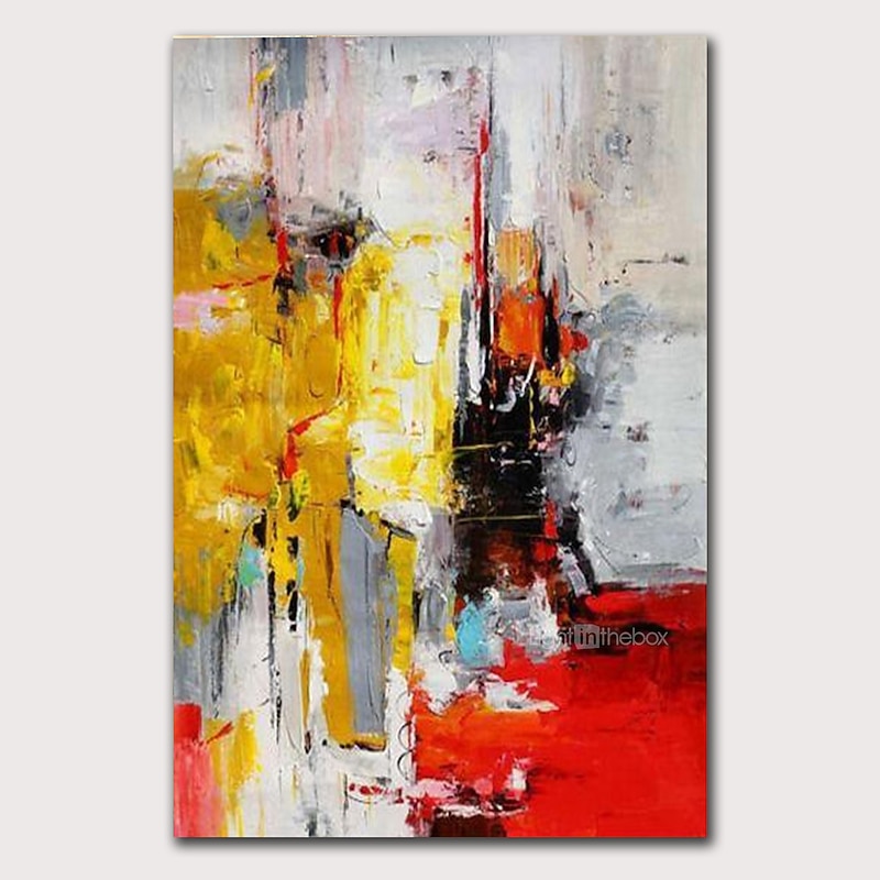 Oil Painting 100% Handmade Hand Painted Wall Art On Canvas Abstract Knife Painting Landscape Yellow Red For Home Decoration Decor Rolled Canvas No Frame Unstretched3