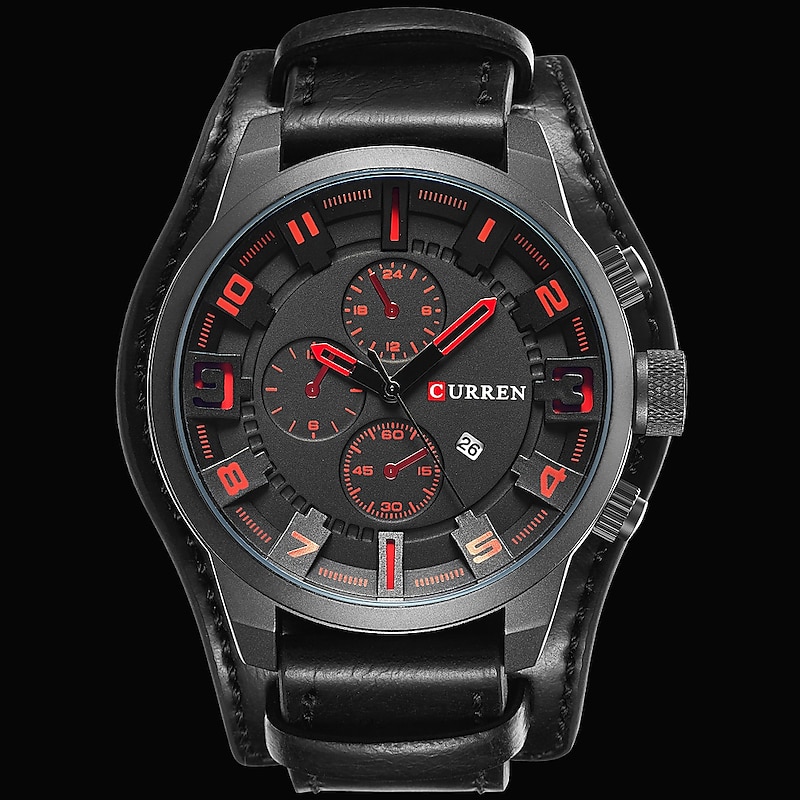 CURREN Men's Watches Top Brand Luxury Fashion&Casual Business Quartz Watch Date Waterproof Leather Strap Wristwatch Relogio Masculino 12