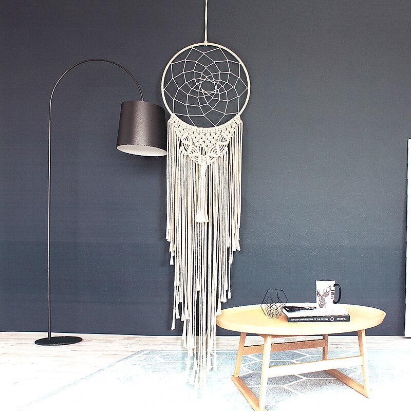Dream Catcher Handmade Birthday Gift Feather Hook Flower Wind Chimes Ornament Wall Hanging Decor Art Boho Style2