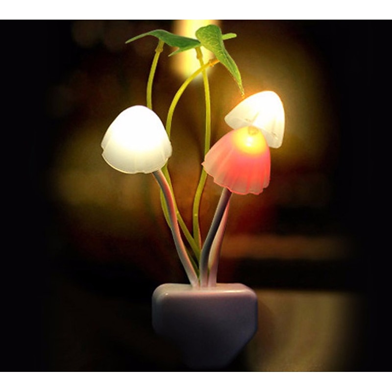 LED Sensor Night Light Plug-in Mushroom NightLights Color Changing Lamp Mushroom Decor, AUSAYE Mini Cute Night Lights for Kids Adults Bedroom Toilet Bathroom Stairs Kitchen Hallway3