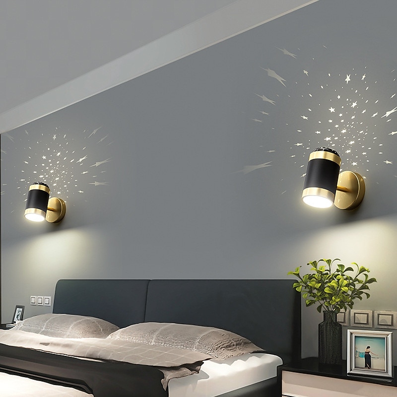 Wall Light LED Wall Lamp Background Projection Light Star Modern Nordic Designer Creative Personality Bedroom Bedside Lamp2