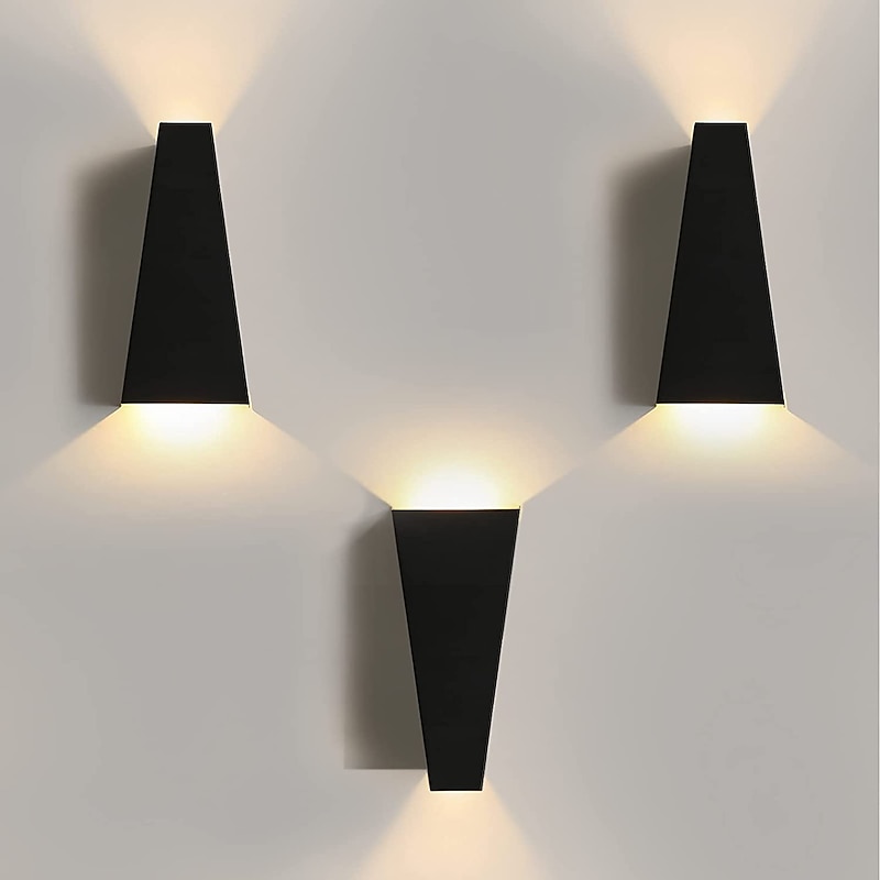 2PCS Modern Indoor Wall Light LED Metal Small Wall Sconce Unique Style 10W Up Down Wall Lamp LED Night Light for Bedroom Living Room Restaurant4