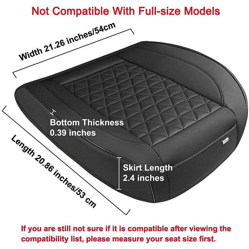 StarFire High End Luxury PU Leather Car Seat Cover Protector, Front Seat Bottom, Compatible with 90% Vehicles4