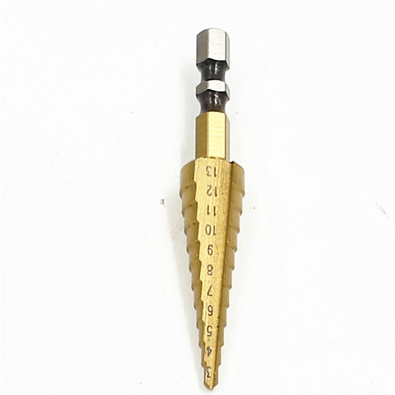 3-13mm Step Drill Bit Titanium Anti-Wear Wall punching / Steel drilling4