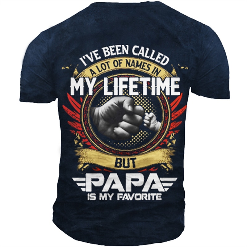 Men's Graphic T-Shirt: 'Papa Is My Favorite' Family & Relationships Tee, Ideal Father's Day Gift for Dads & Grandfathers2