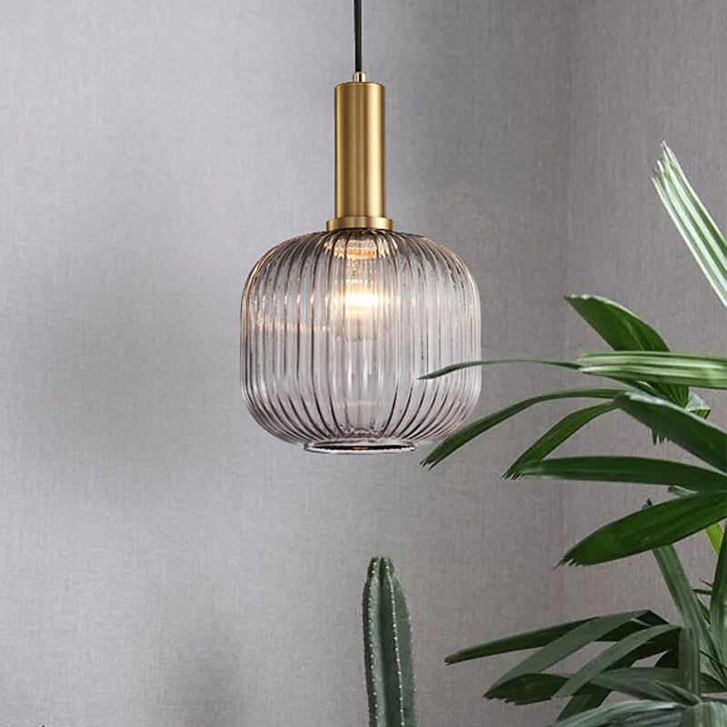13 cm LED Pendant Light Island Light Glass Metal Electroplated Modern Nordic Style 85-265V4