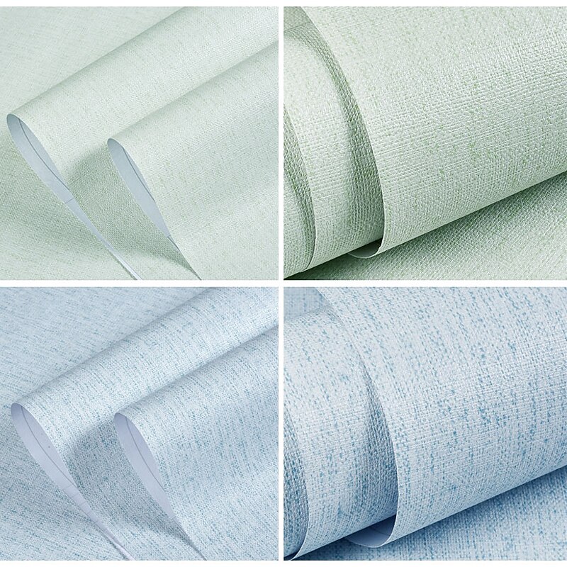 Self Adhesive PVC Waterproof Oil-Proof Burlap Texture Wallpaper Contact Paper Wall Bathroom Kitchen Furniture Renovation Wall Sticker 300*60cm4